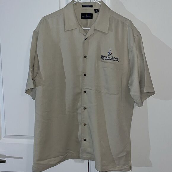 Rivers Edge Plantation Golf Club Brunswick County Shallotte Luau Hawaii Shirt M - Picture 2 of 5